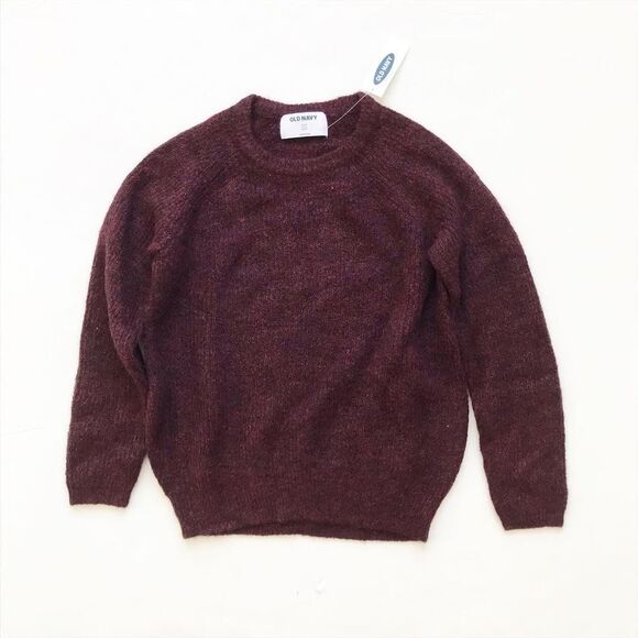 Old Navy NWT dark wine soft knit sweater S(6/7Y) - Picture 1 of 4